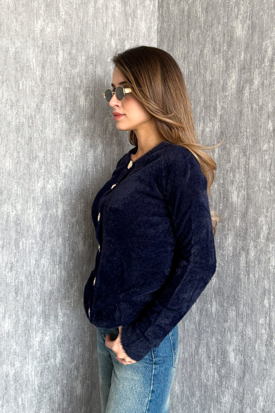 MPL Woman Beard Metal Button Cardigan 5564 - Huntsville