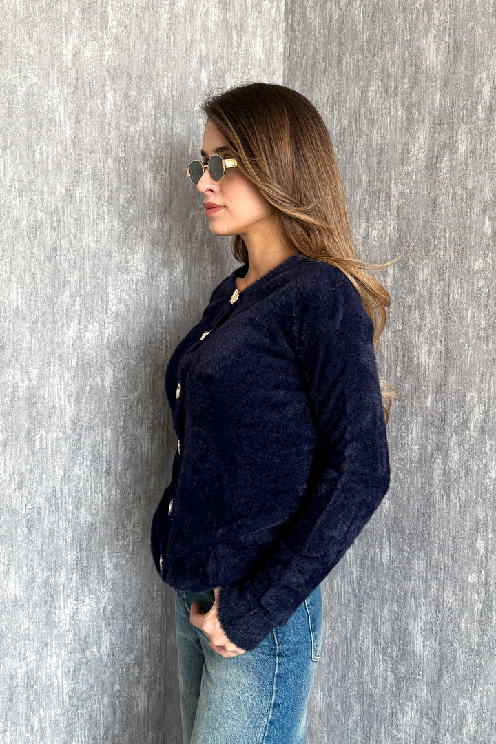 MPL Woman Beard Metal Button Cardigan 5564 - Huntsville