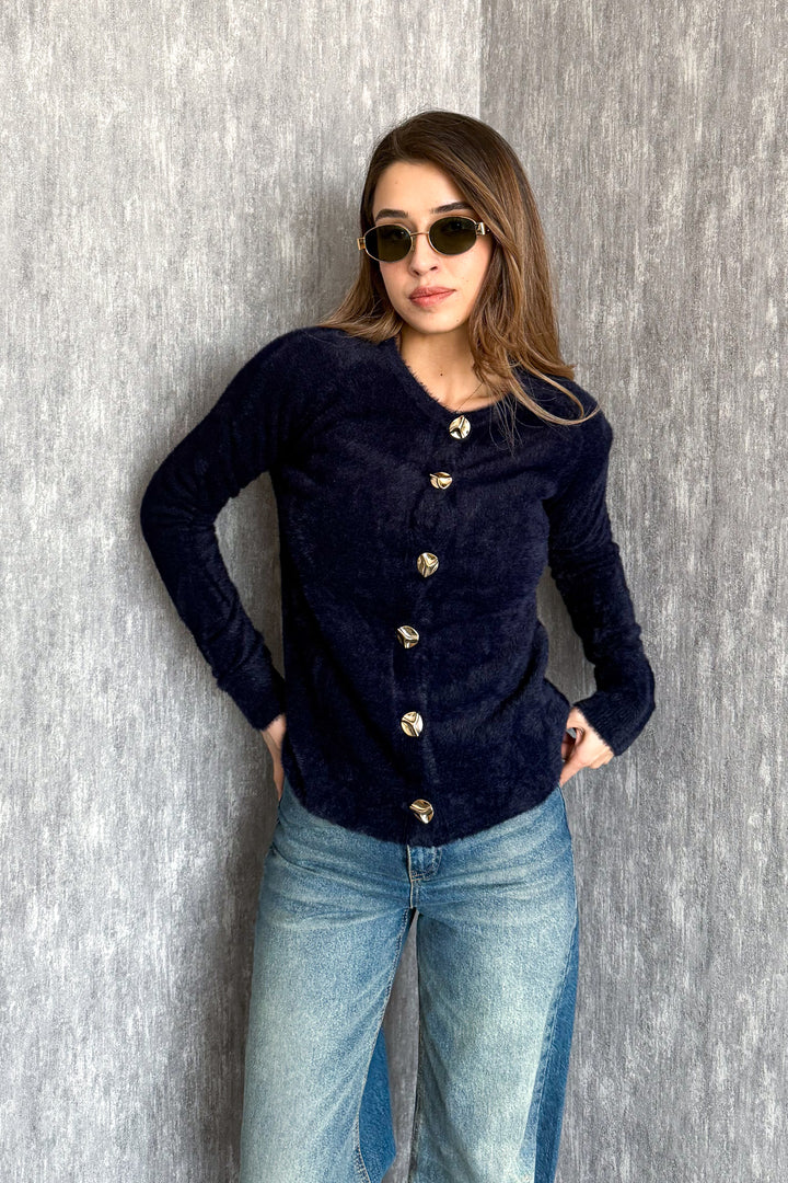 MPL Woman Beard Metal Button Cardigan 5564 - Huntsville