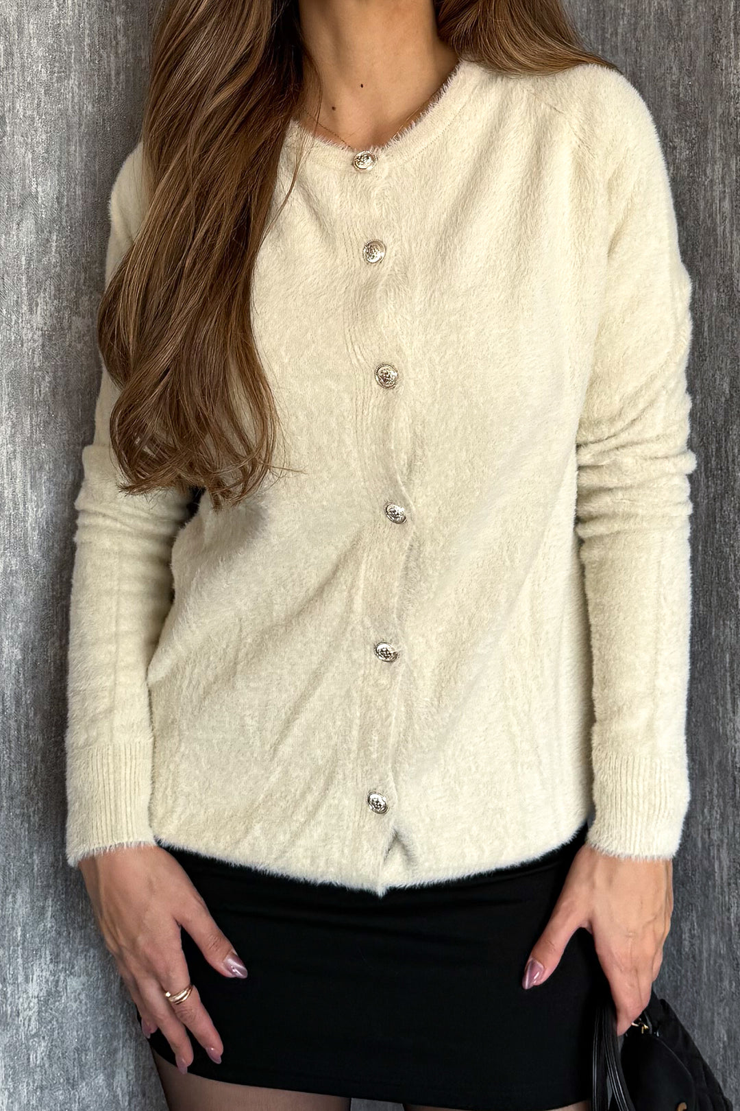 MPL Woman Beard Metal Button Cardigan 5564 - West Sacramento