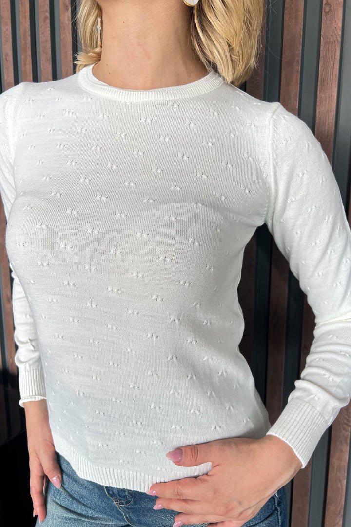 MPL Women's Bow Patterned Sweater 14662 - McMinnville