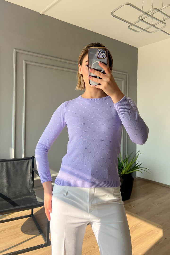 MPL Women's Bow Patterned Sweater 14662 - Weert