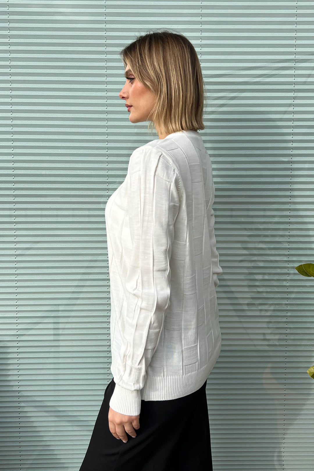 MPL Woman Square Patterned Sweater 4937 - Lluchmayor