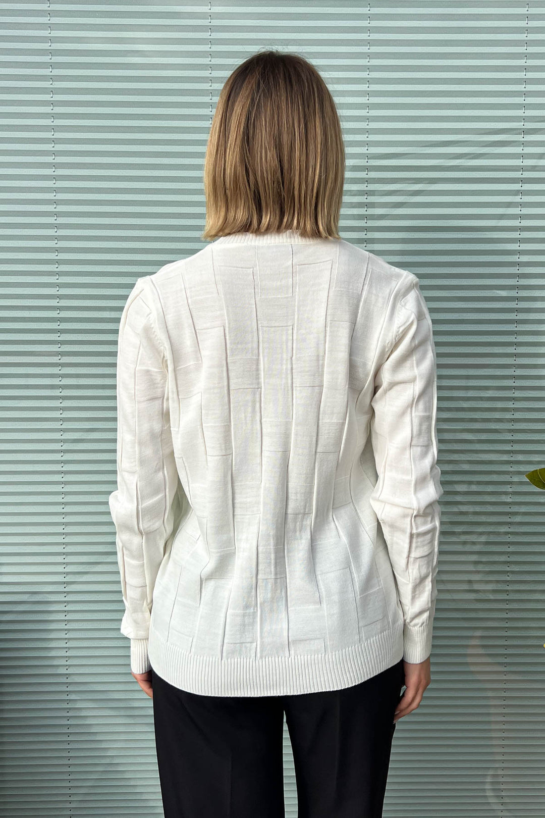 MPL Woman Square Patterned Sweater 4937 - Lluchmayor