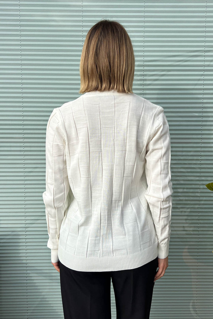 MPL Woman Square Patterned Sweater 4937 - Lluchmayor
