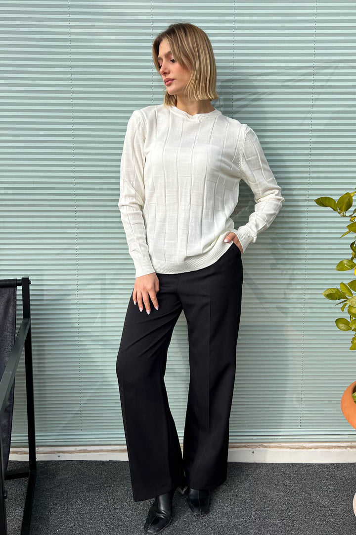 MPL Woman Square Patterned Sweater 4937 - Lluchmayor