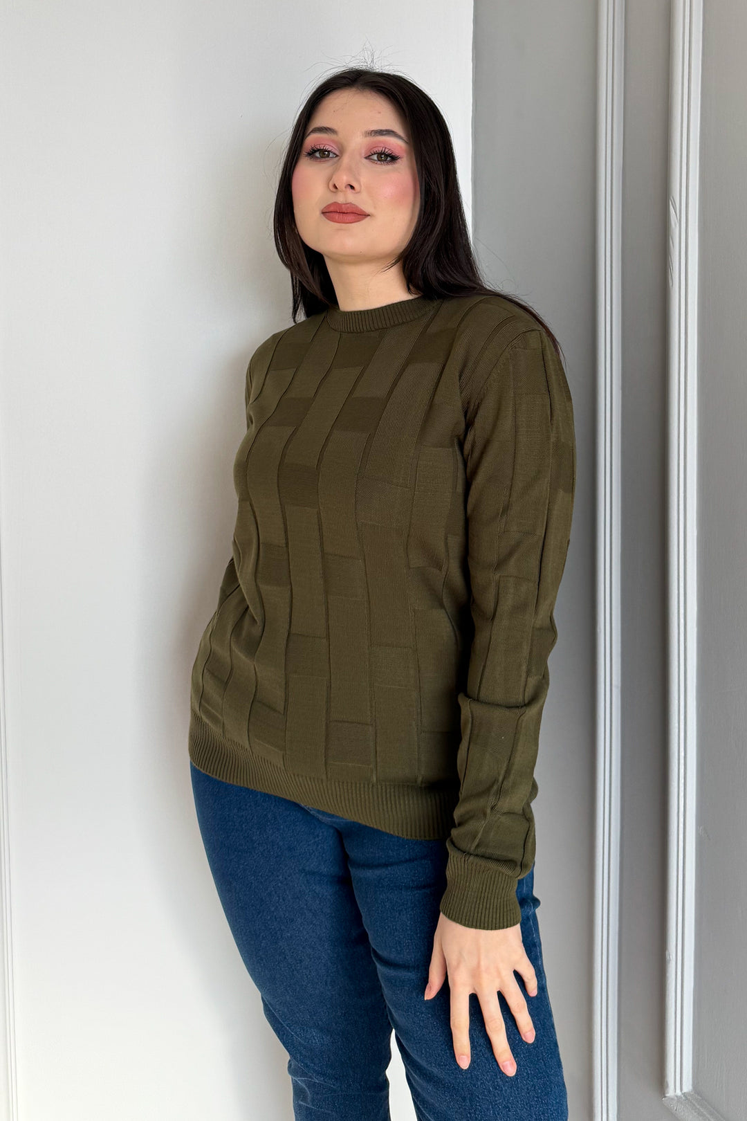 MPL Woman Square Patterned Sweater 4937 - Fort Lauderdale