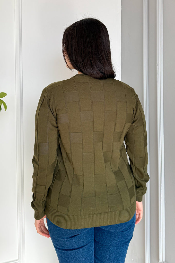 MPL Woman Square Patterned Sweater 4937 - Fort Lauderdale