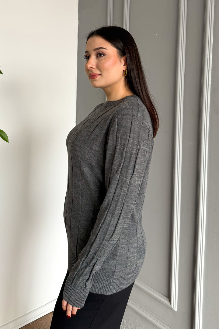 MPL Kadın Kare Desenli Kazak 4937 - Burleson