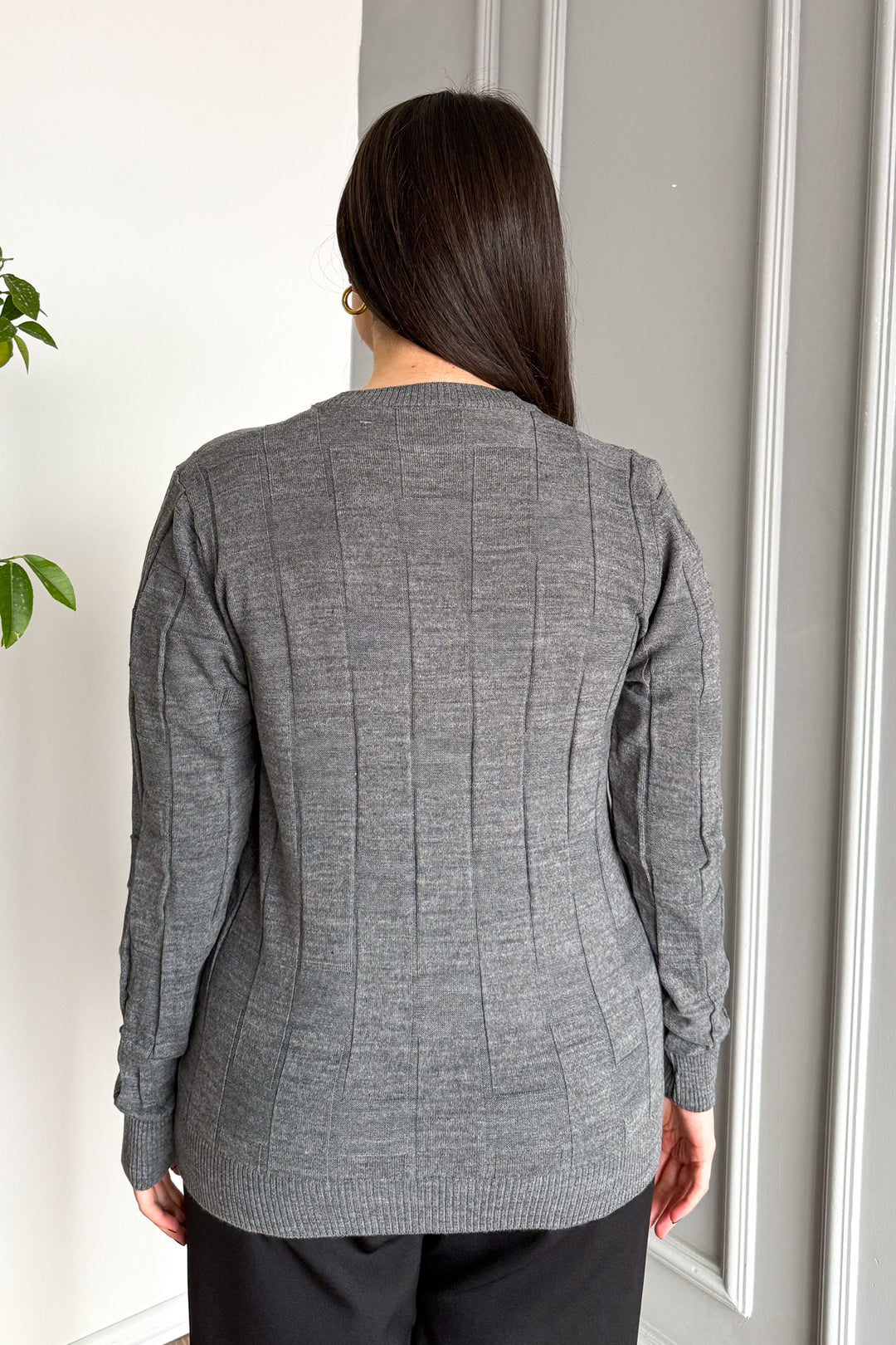 MPL Kadın Kare Desenli Kazak 4937 - Burleson