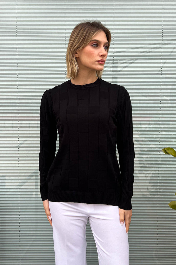 MPL Woman Square Patterned Sweater 4937 - Moortebeek