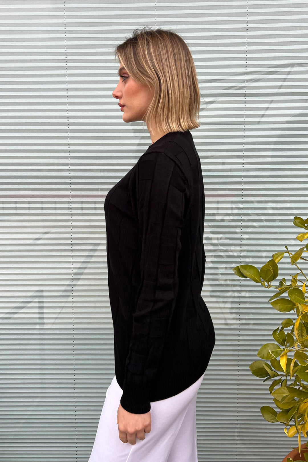 MPL Woman Square Patterned Sweater 4937 - Moortebeek