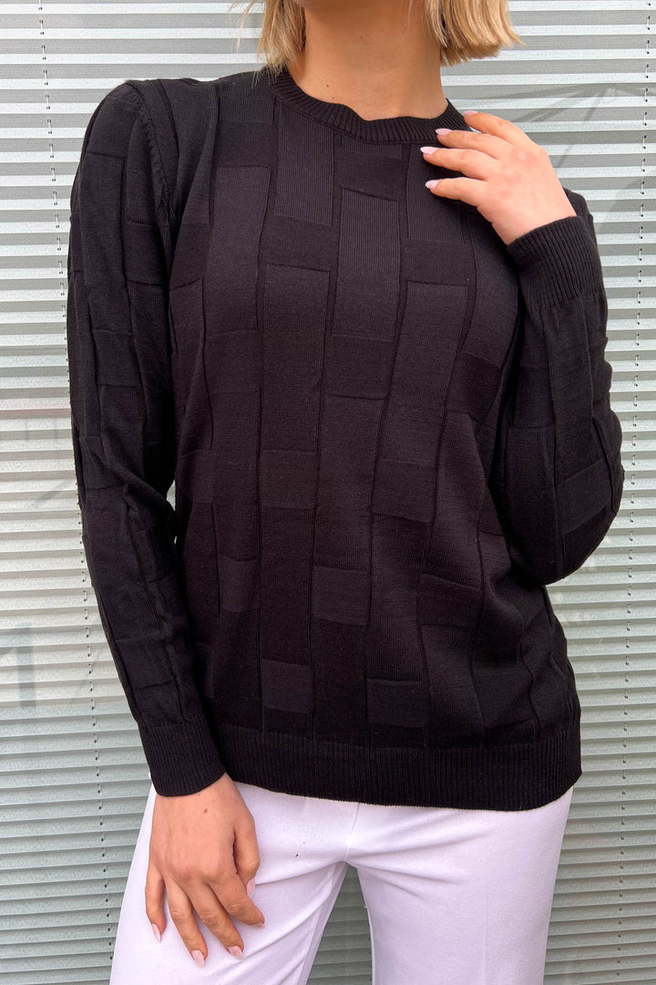 MPL Woman Square Patterned Sweater 4937 - Moortebeek
