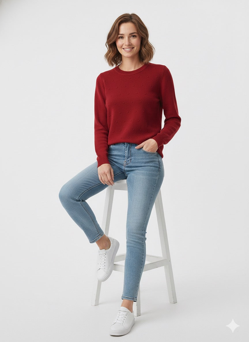 MPL Woman Pom Pom Patterned Sweater 5033 - Campobasso