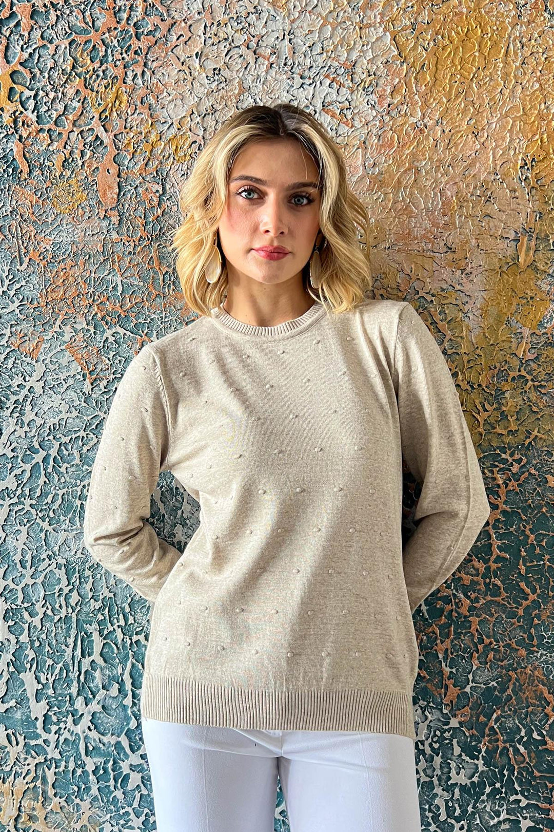 MPL Woman Pom Pom Patterned Sweater 5033 - Tauranga