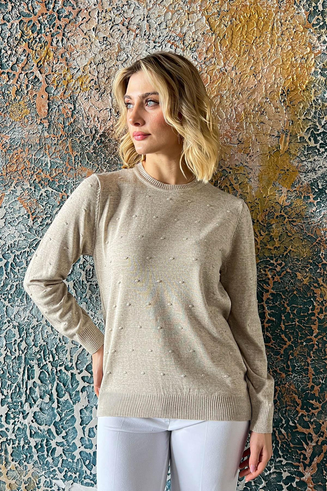 MPL Woman Pom Pom Patterned Sweater 5033 - Tauranga