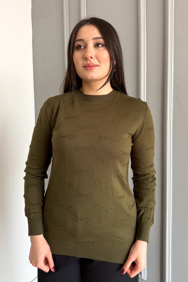 MPL Women's Bow Patterned Sweater 5192 - Casoria