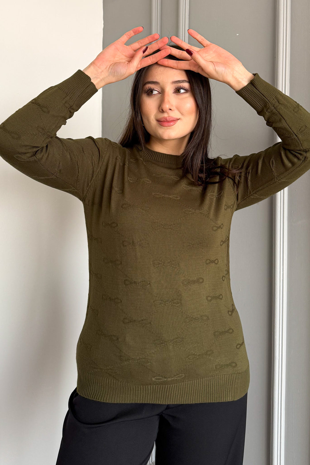 MPL Women's Bow Patterned Sweater 5192 - Casoria