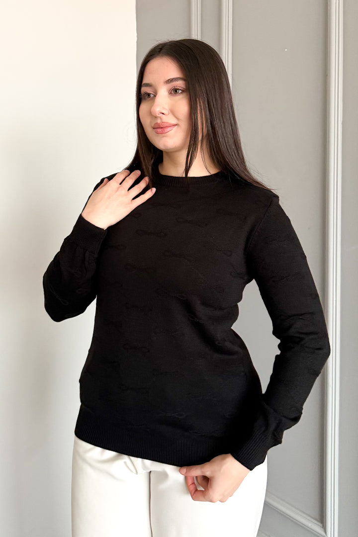 MPL Women's Bow Patterned Sweater 5192 - Rhondda