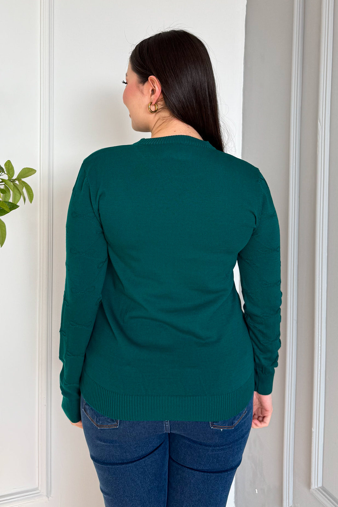 MPL Woman Bow Patterned Sweater 5192 - Wood Buffalo