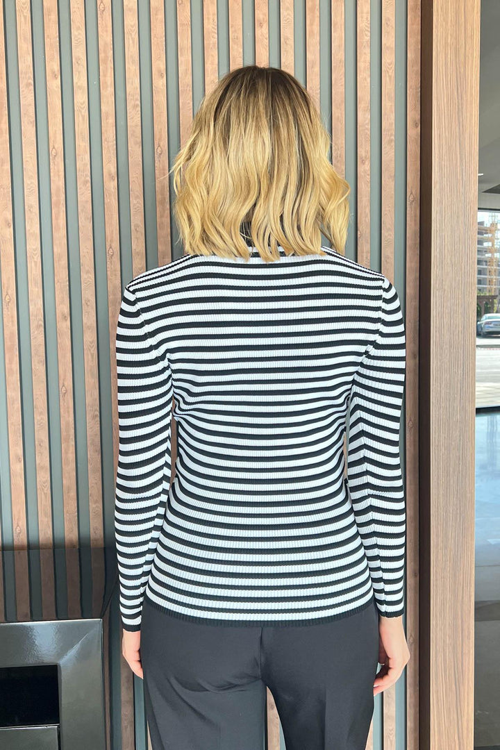 MPL Women's Striped Polo Neck Sweater 5308 - Chiclana de la Frontera