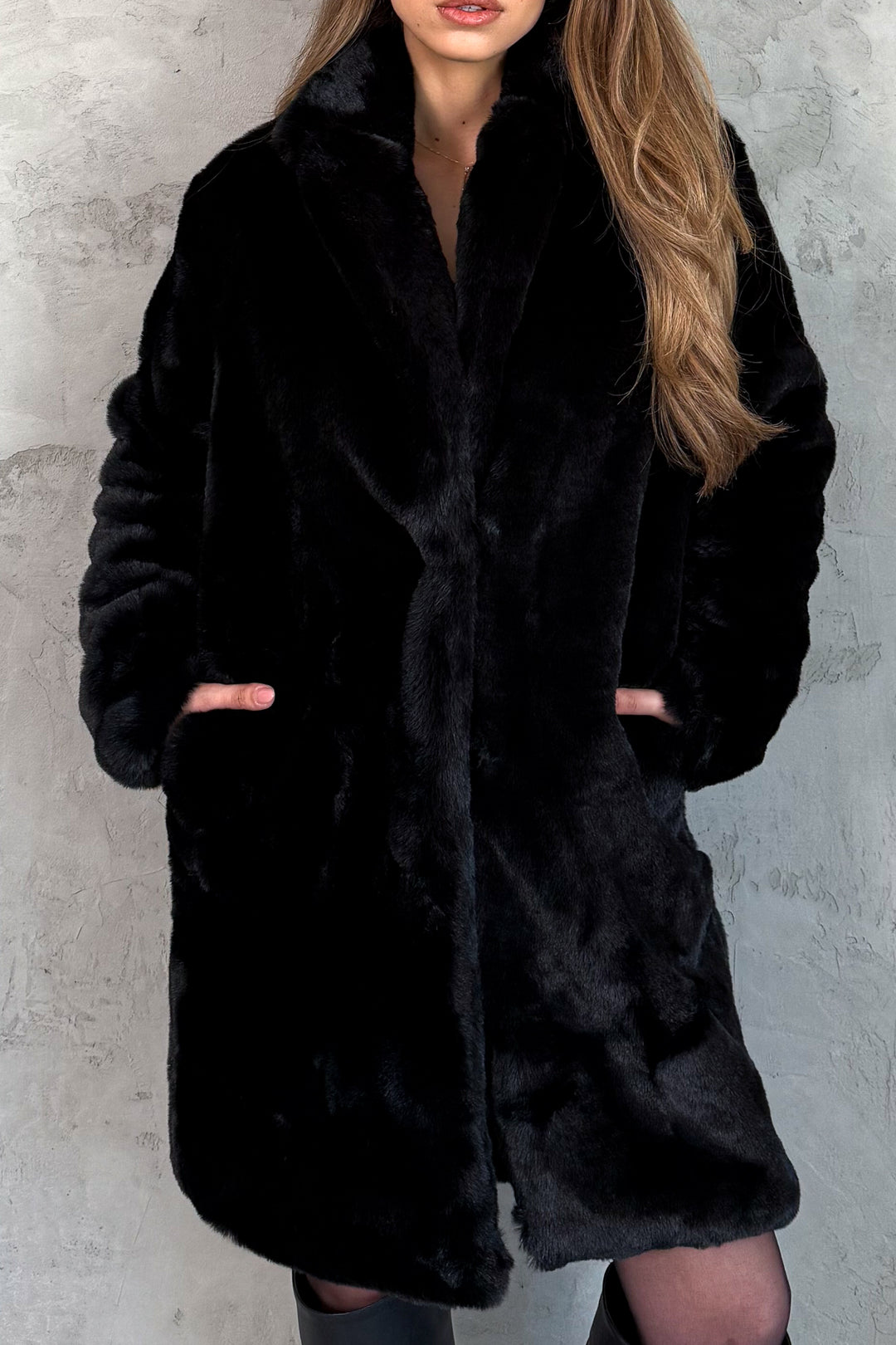 MPL Kadın Uzun Kürk Kaban 99451 - Fréjus