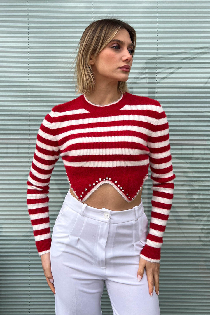 MPL Women's Striped Crop Sweater 6611 - Ciudad Madero