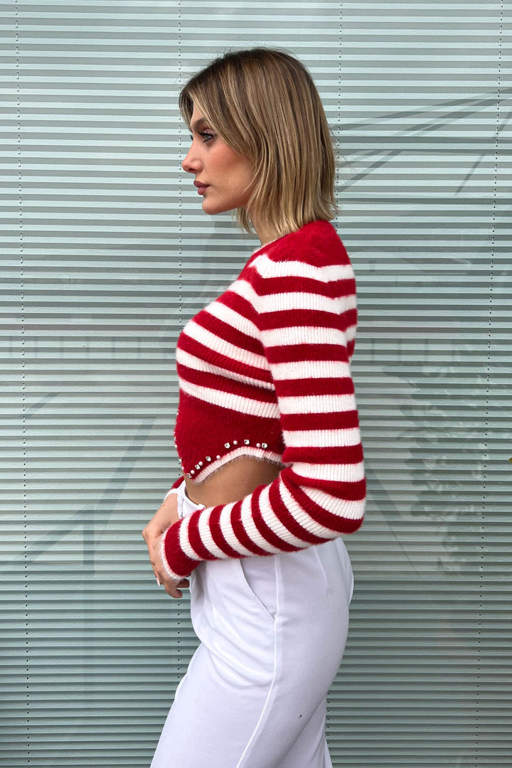 MPL Women's Striped Crop Sweater 6611 - Ciudad Madero
