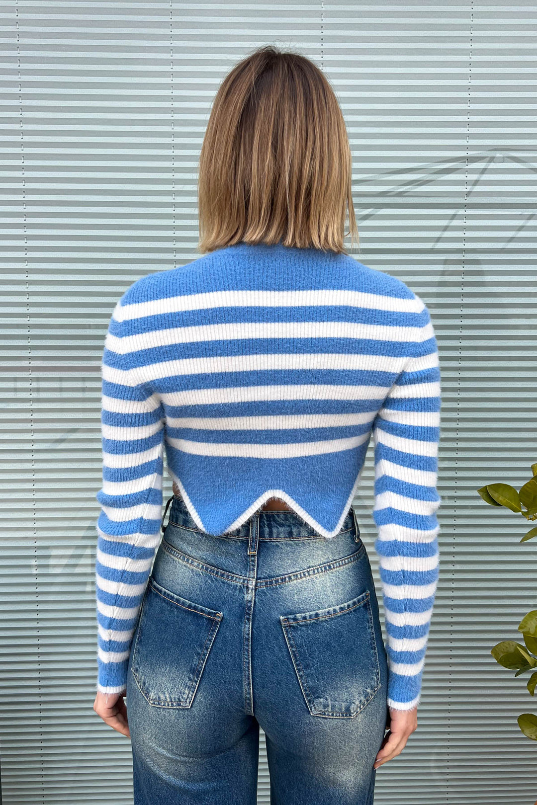 MPL Woman Striped Crop Sweater 6611 - Ann Arbor