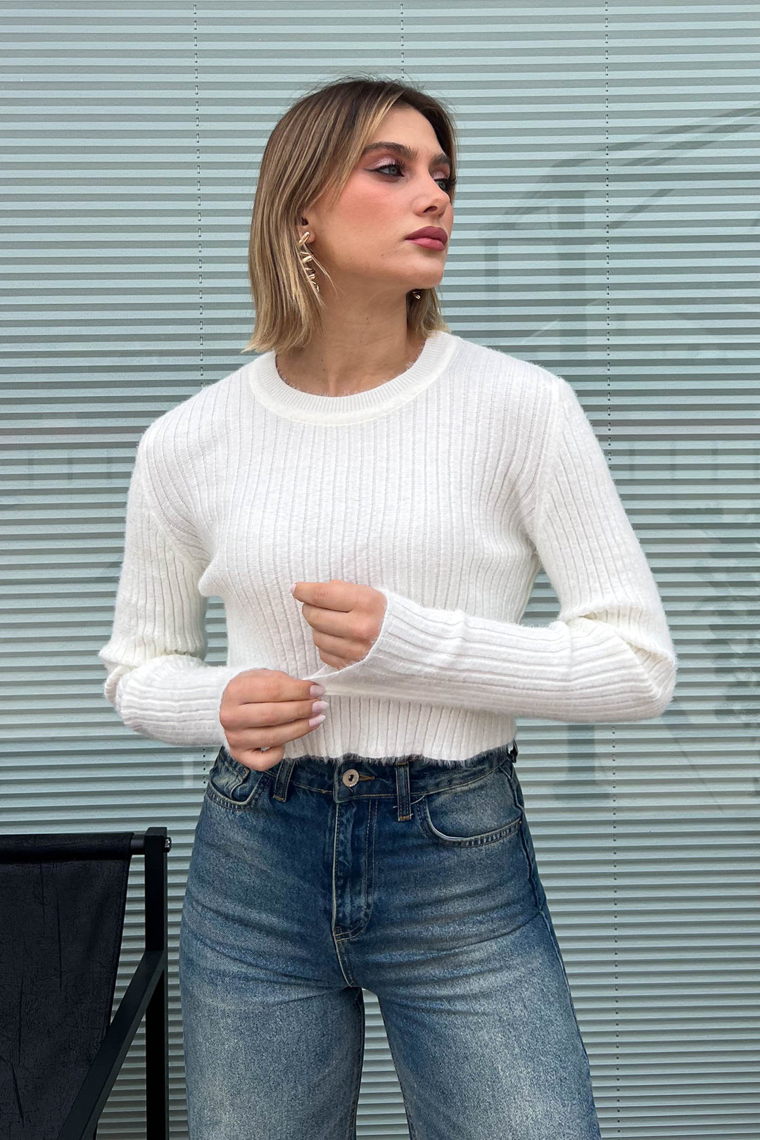 MPL Women's Ribbed Crop Sweater 6620 - Piteşti