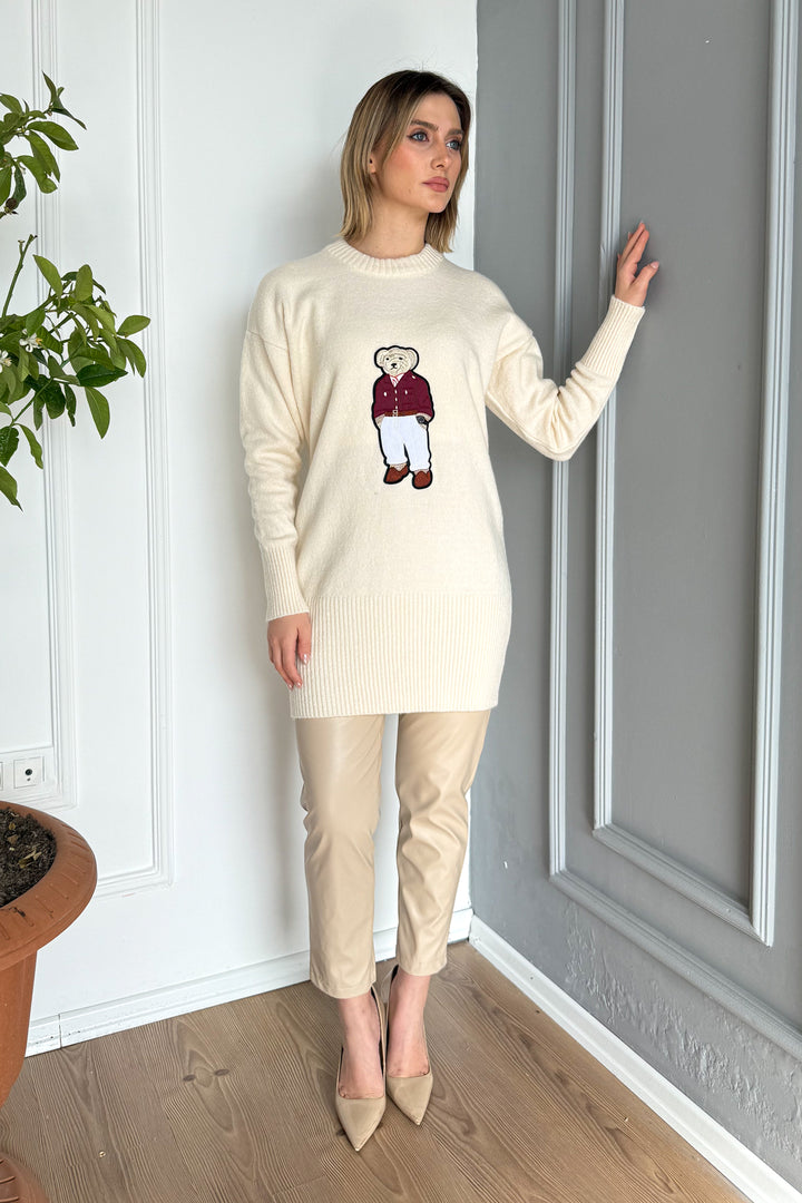 MPL Woman Bear Patterned Knit Tunic 6741 - Alba Iulia
