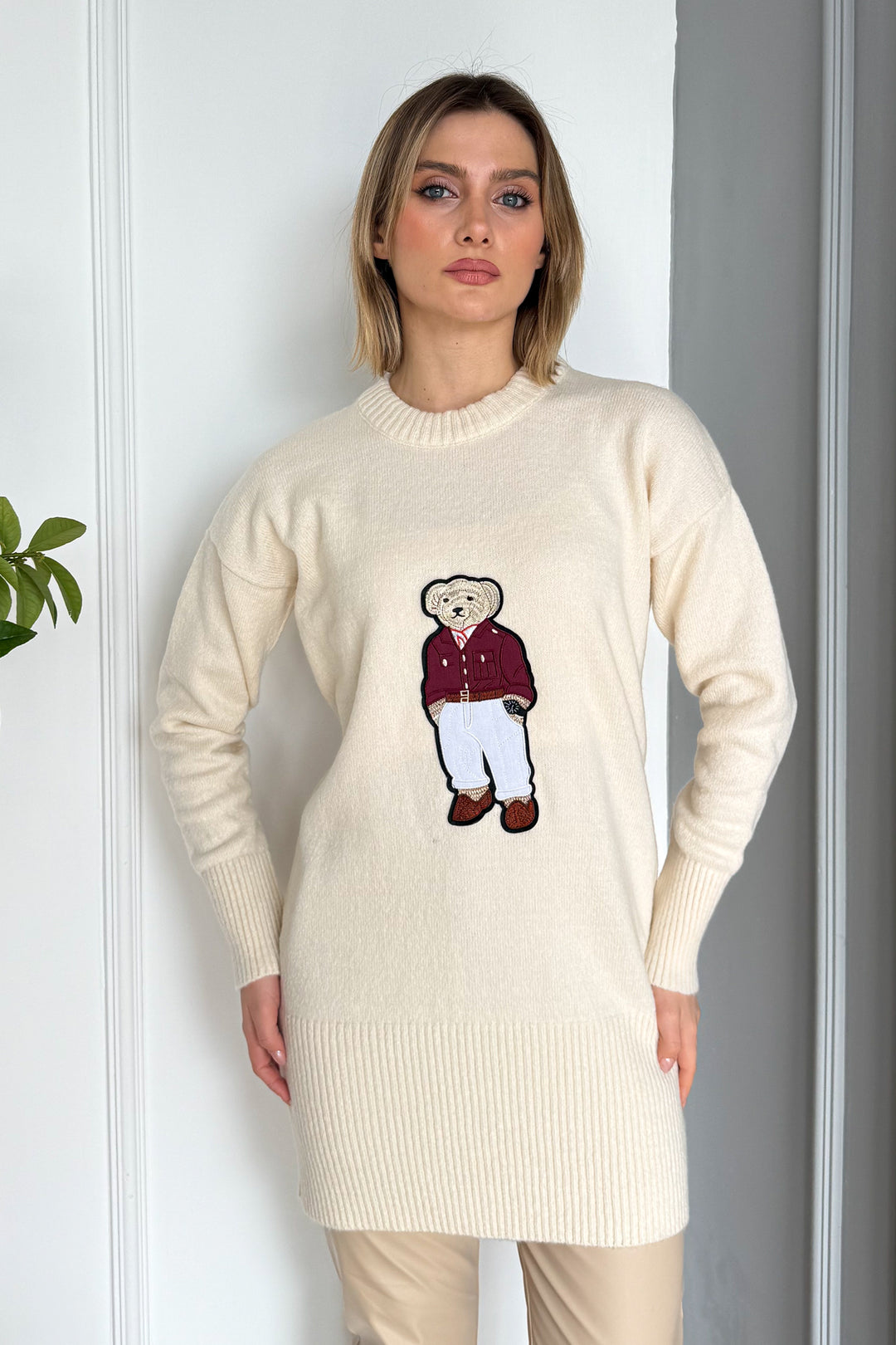 MPL Woman Bear Patterned Knit Tunic 6741 - Alba Iulia