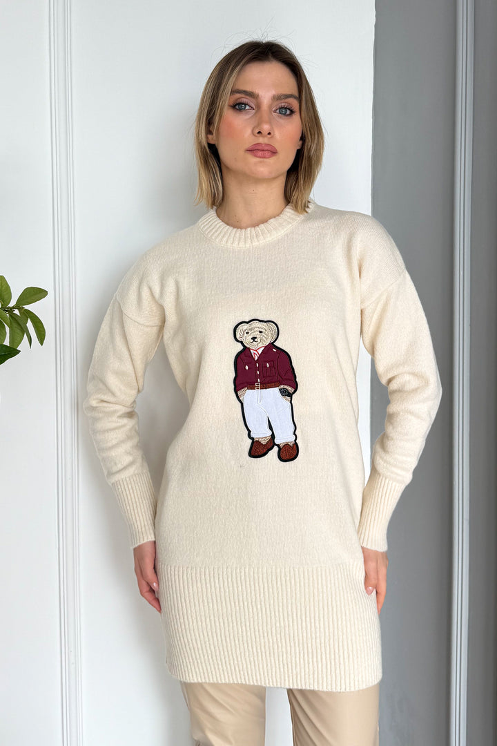 MPL Woman Bear Patterned Knit Tunic 6741 - Alba Iulia