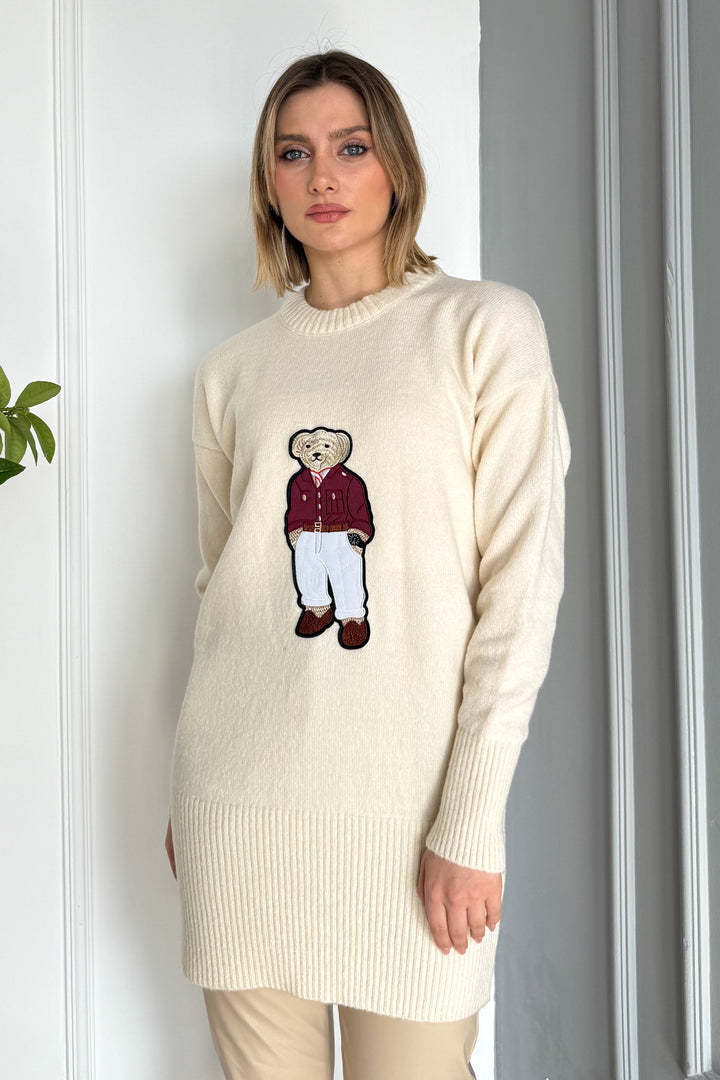 MPL Woman Bear Patterned Knit Tunic 6741 - Alba Iulia