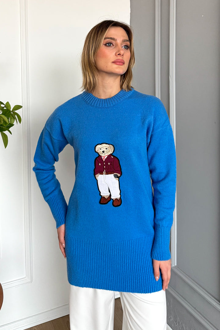 MPL Woman Bear Patterned Knit Tunic 6741 - Buffalo
