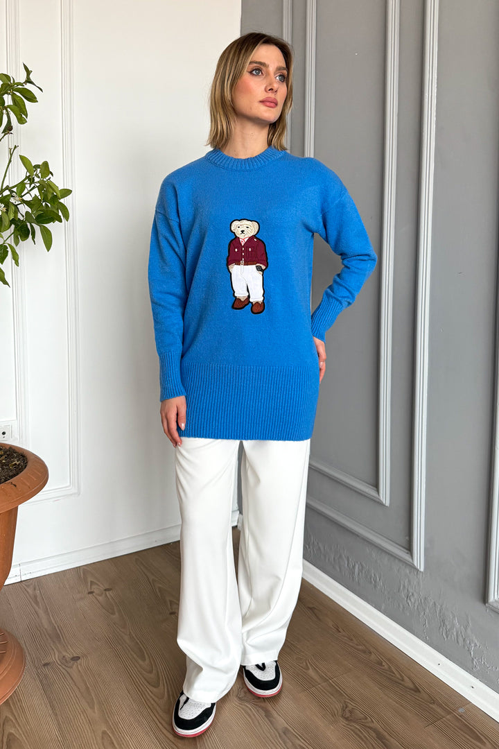 MPL Woman Bear Patterned Knit Tunic 6741 - Buffalo