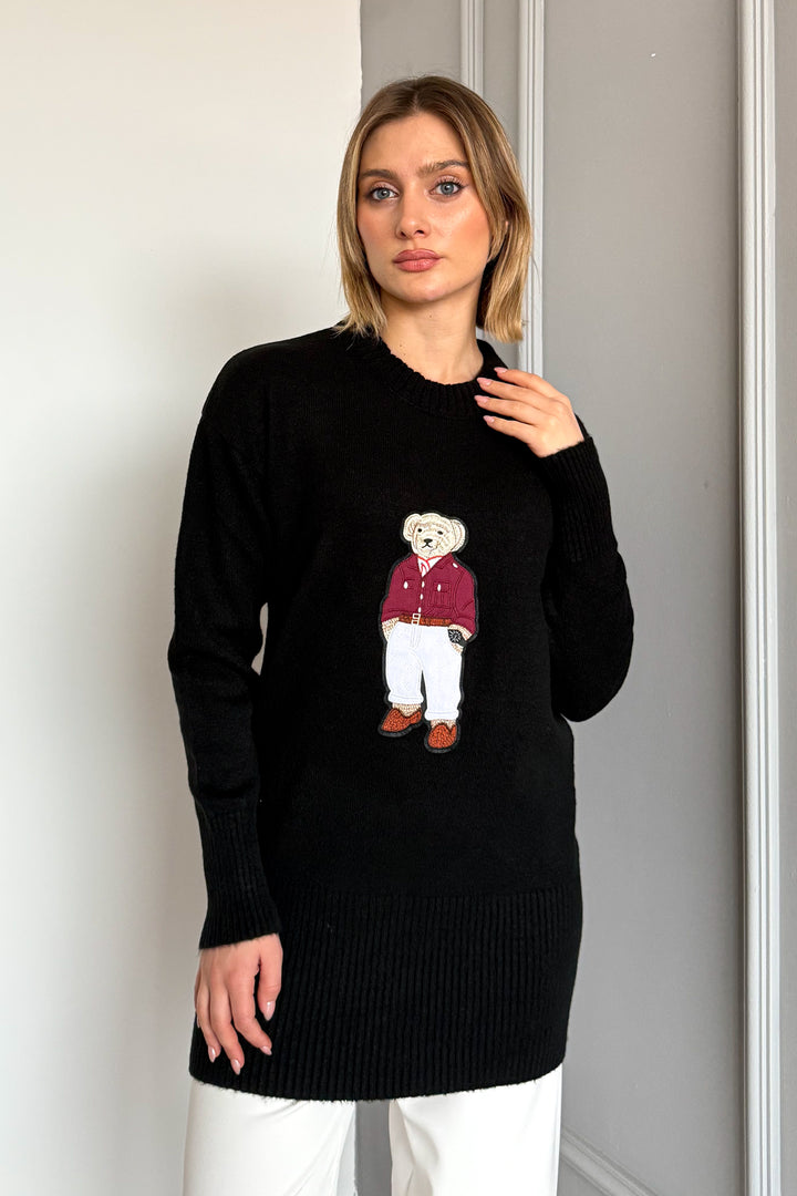 MPL Woman Bear Patterned Knit Tunic 6741 - Huamantla