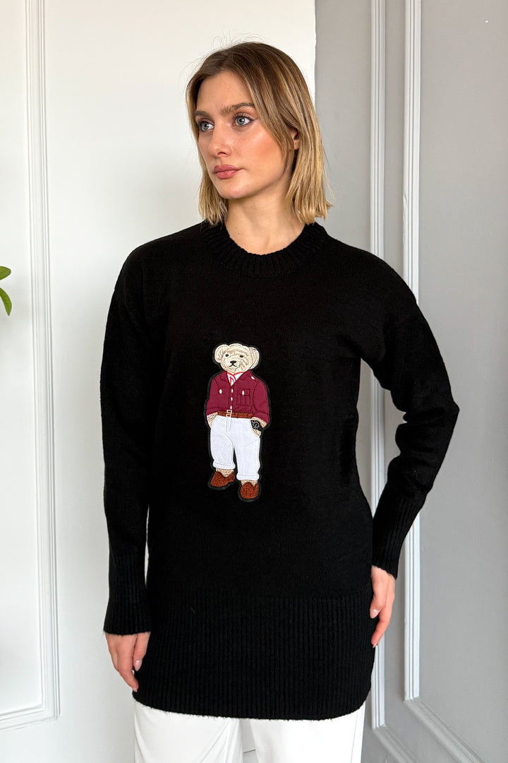 MPL Woman Bear Patterned Knit Tunic 6741 - Huamantla