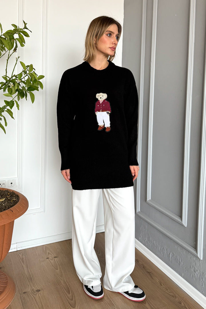 MPL Woman Bear Patterned Knit Tunic 6741 - Huamantla
