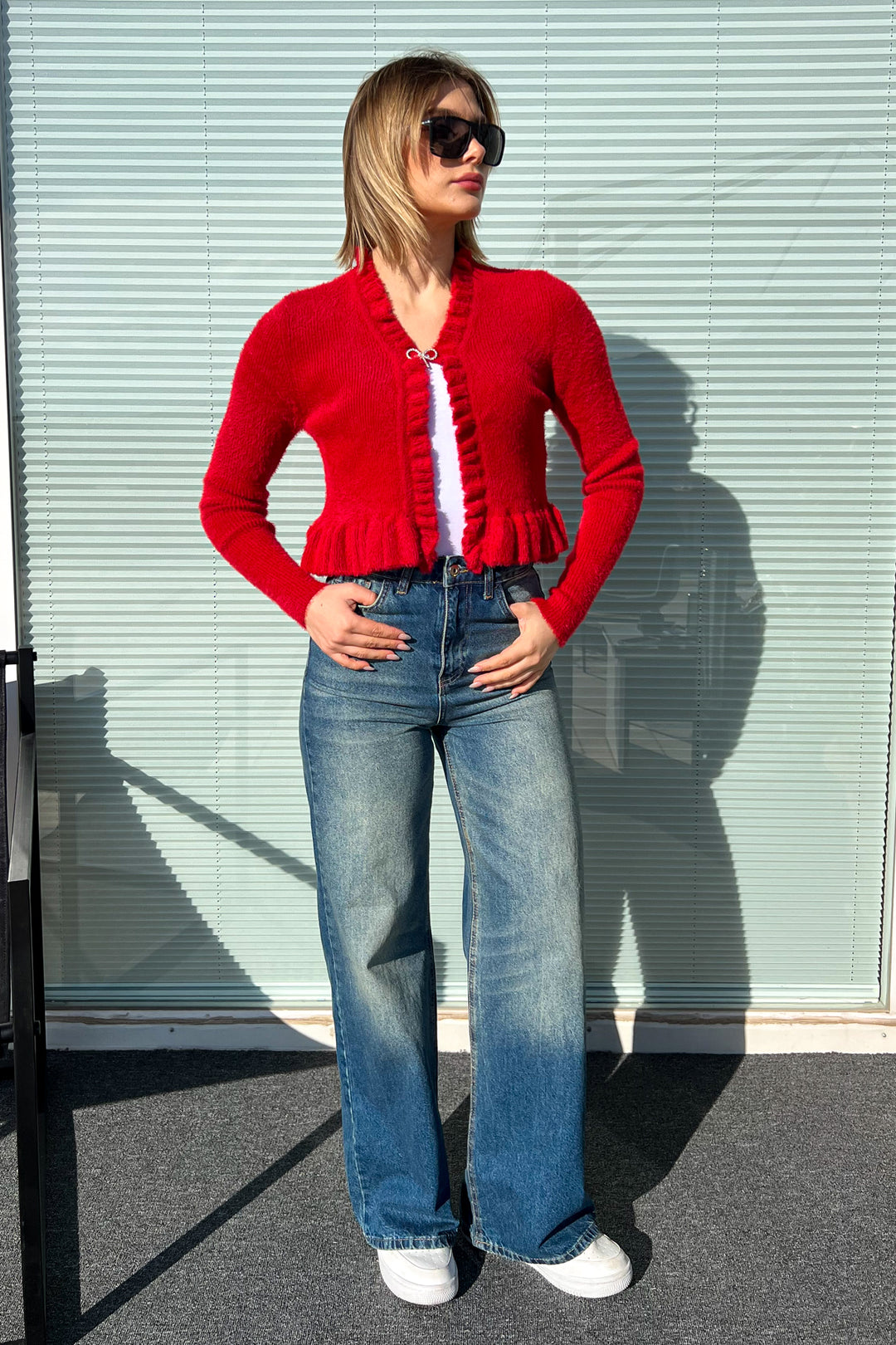 MPL Woman Brooch Ruffled Crop Cardigan 6801 - Rennes