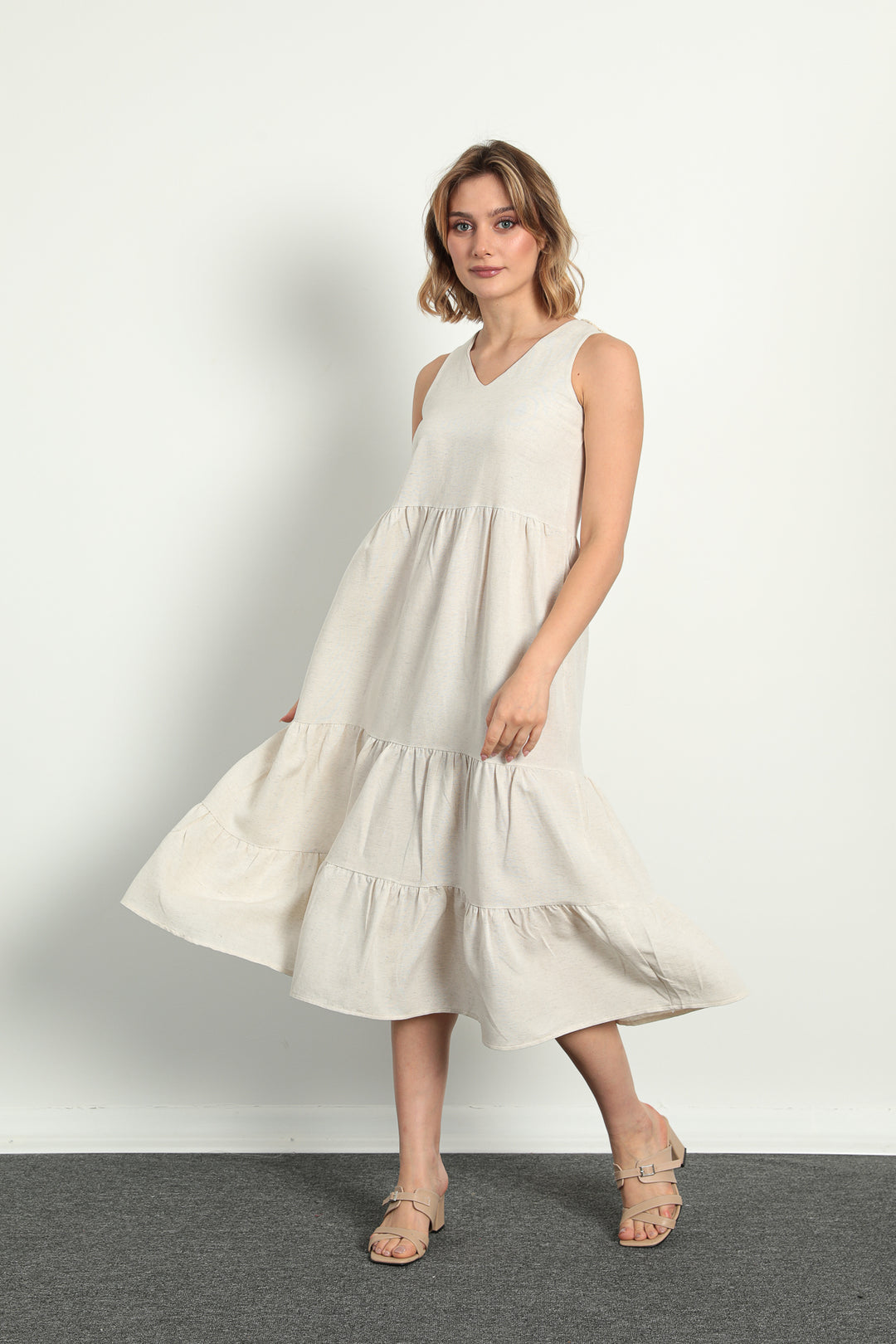 MPL Woman V Neck Back Lace Long Dress 1120 - Las Vegas