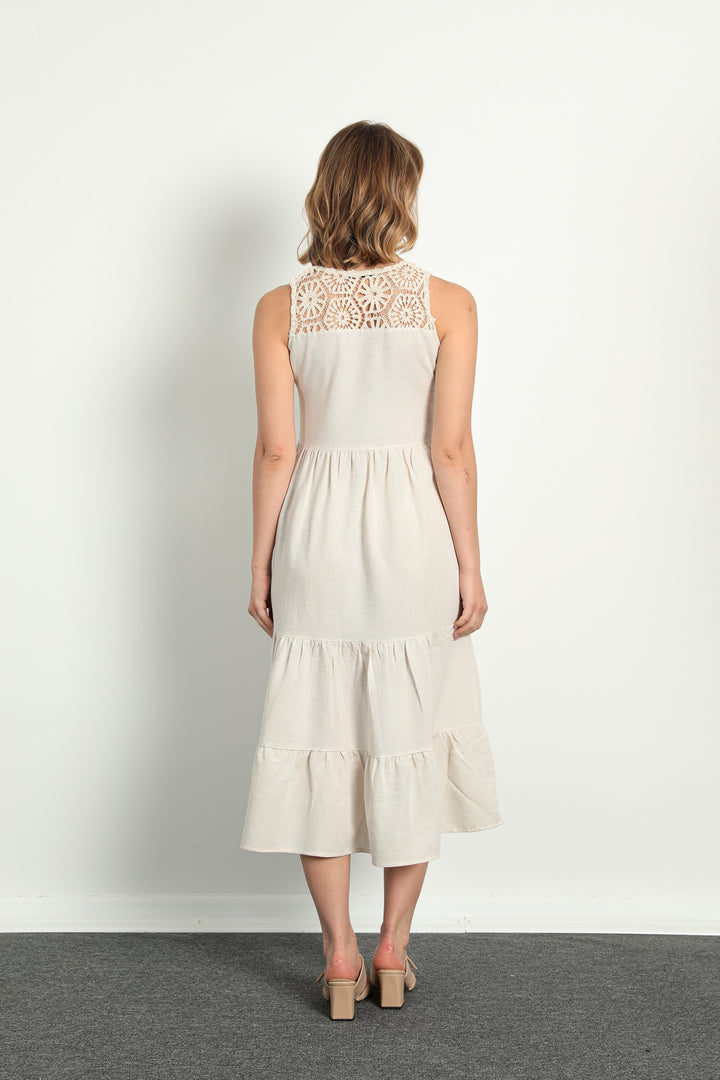 MPL Woman V Neck Back Lace Long Dress 1120 - Las Vegas