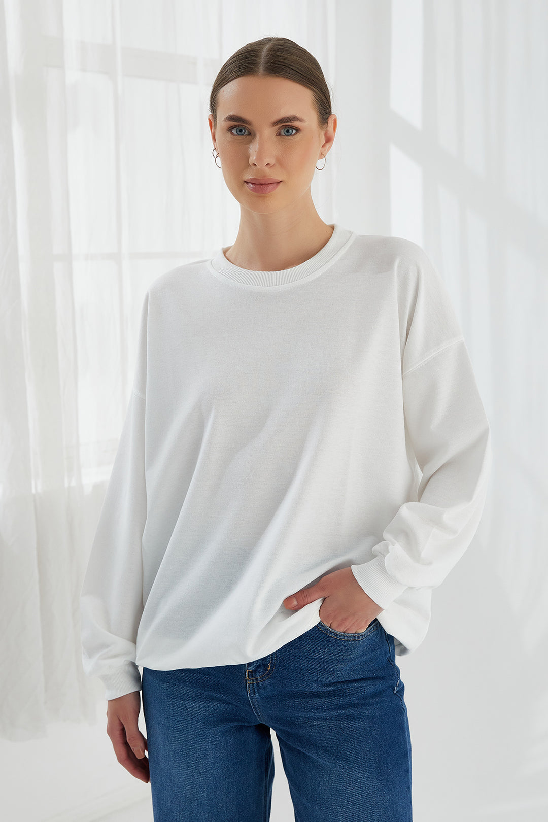 MPL Woman Oversize 2 Yarn Sweatshirt 103by250011 - Orangetown