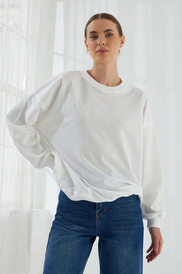 MPL Woman Oversize 2 Yarn Sweatshirt 103by250011 - Orangetown