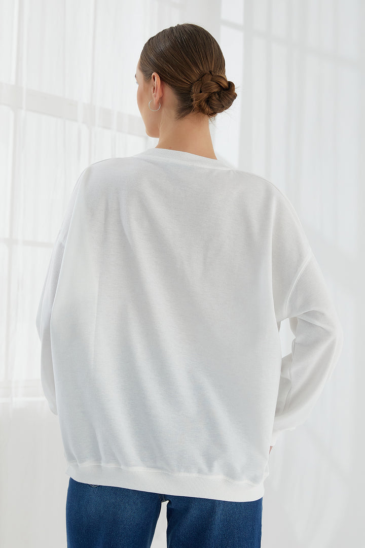MPL Woman Oversize 2 Yarn Sweatshirt 103by250011 - Orangetown
