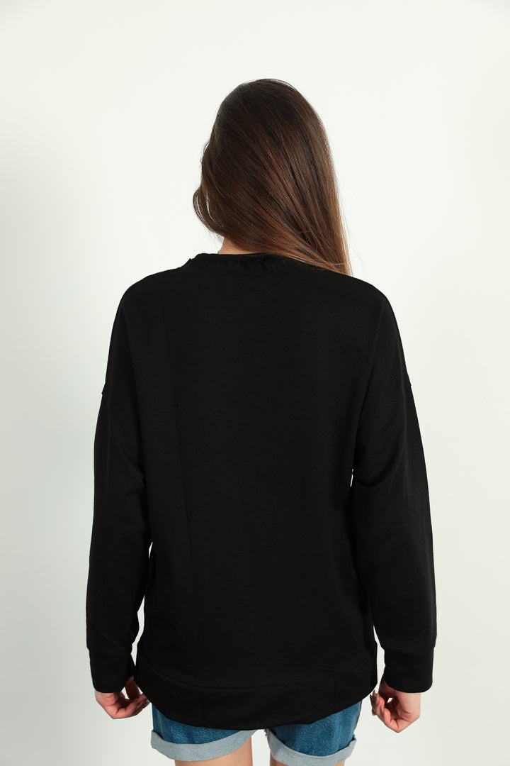MPL Woman Finger Embroidered 2 Thread Sweatshirt 603bk020059 - Vlissingen