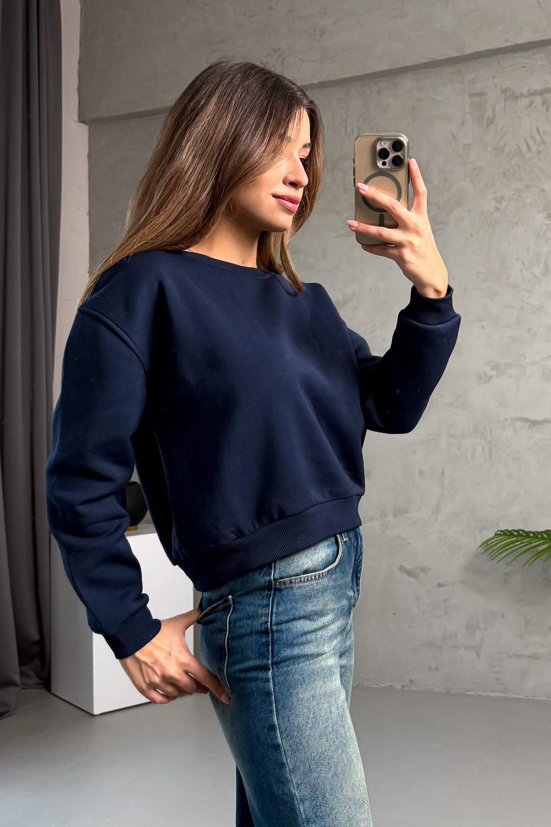 MPL Woman 3 Yarn Inside Sherpa Bicycle Neck Sweatshirt 21614 - Zacatepec