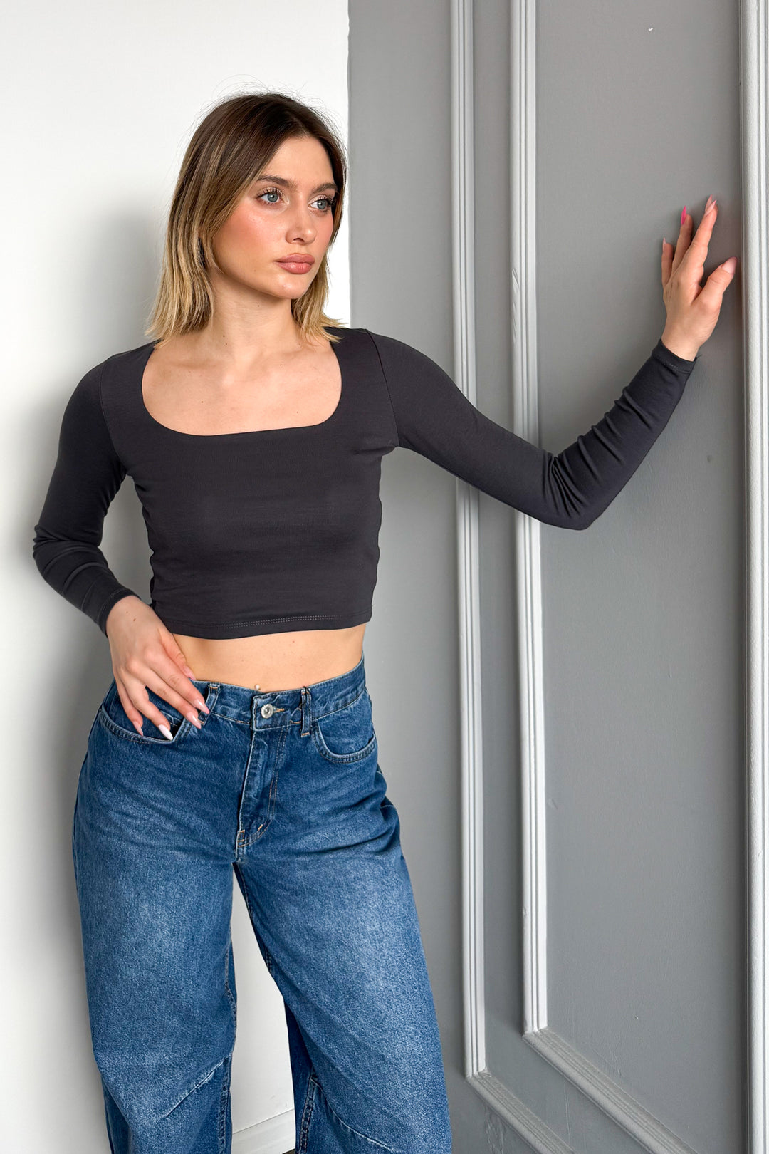 MPL Woman Square Neck Long Sleeve Blouse 21650 - Torrevieja