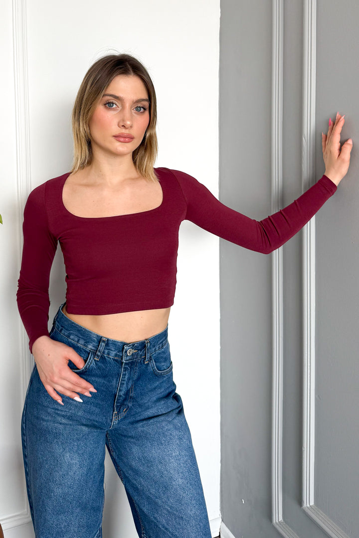 MPL Women's Square Neck Long Sleeve Blouse 21650 - Lawton