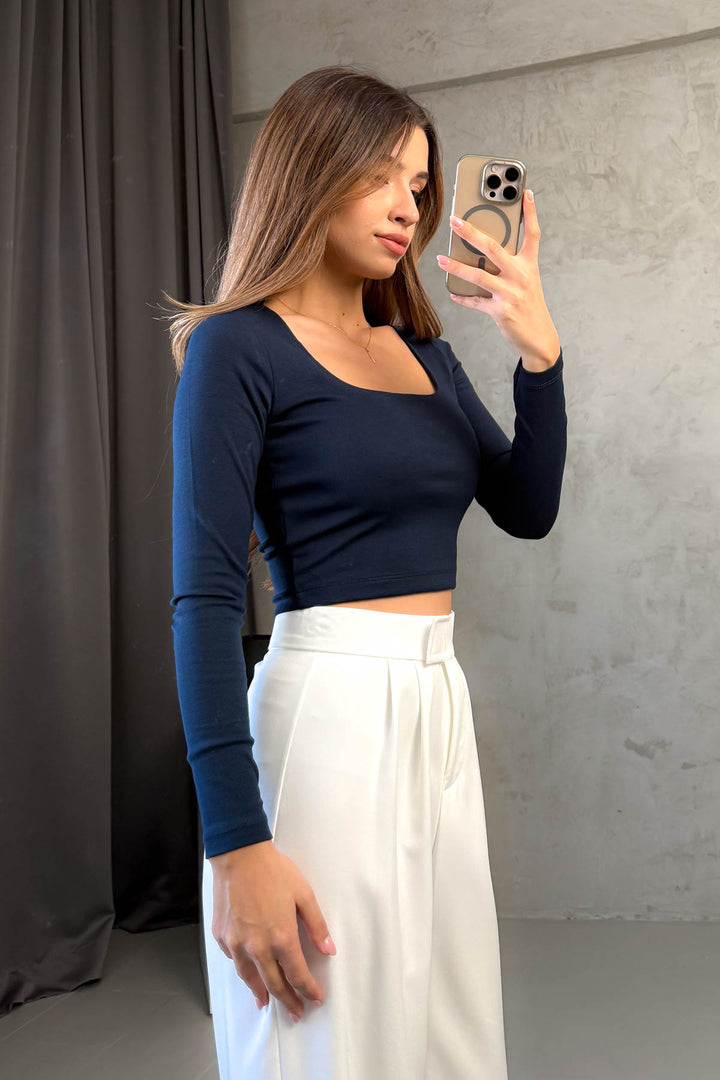 MPL Woman Square Neck Long Sleeve Blouse 21650 - Ciudad Hidalgo